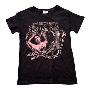 NWT Selena Gomez " Call Me When You Break Up" Black T- Shirt Size (XS)